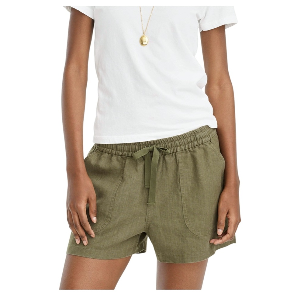 J Crew Seaside short in linen blend Green Size L
